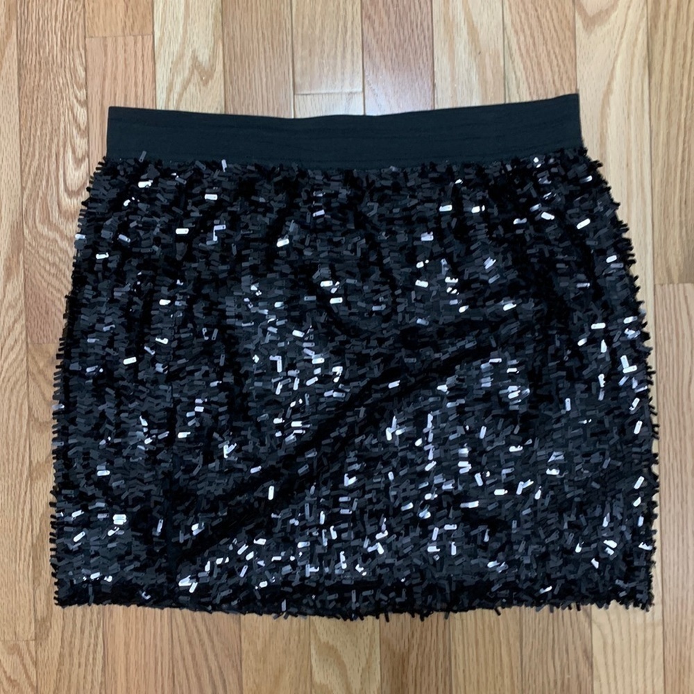 Black Sparkly‎ Sequin Mini Skirt